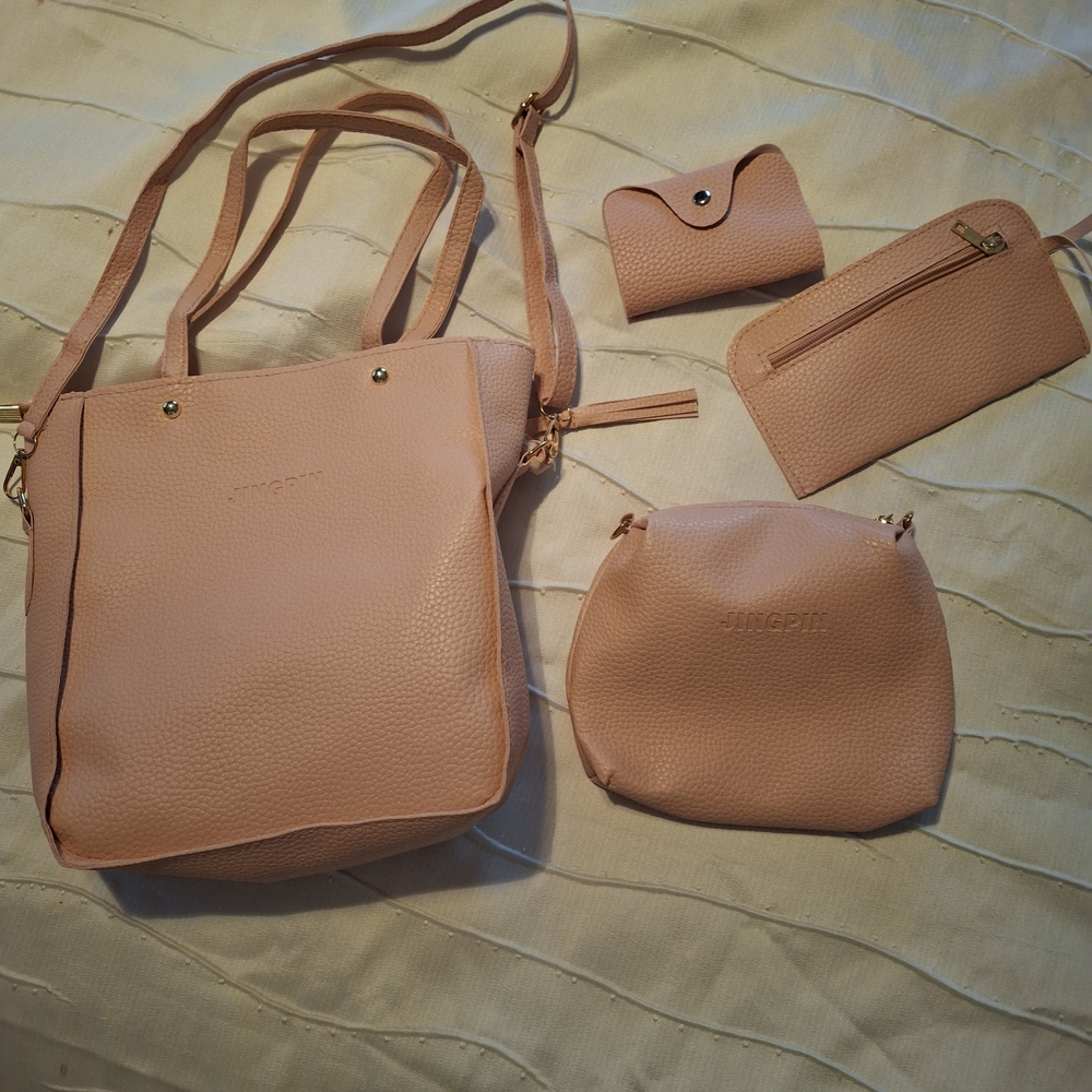 Chic Pink Women's Bag Set